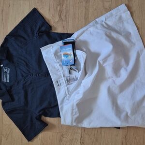 Adidas White ClimaCool Skort & Cutter Buck Golf Shirt